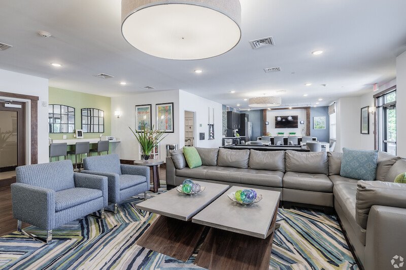 Residents' Lounge with three seating areas